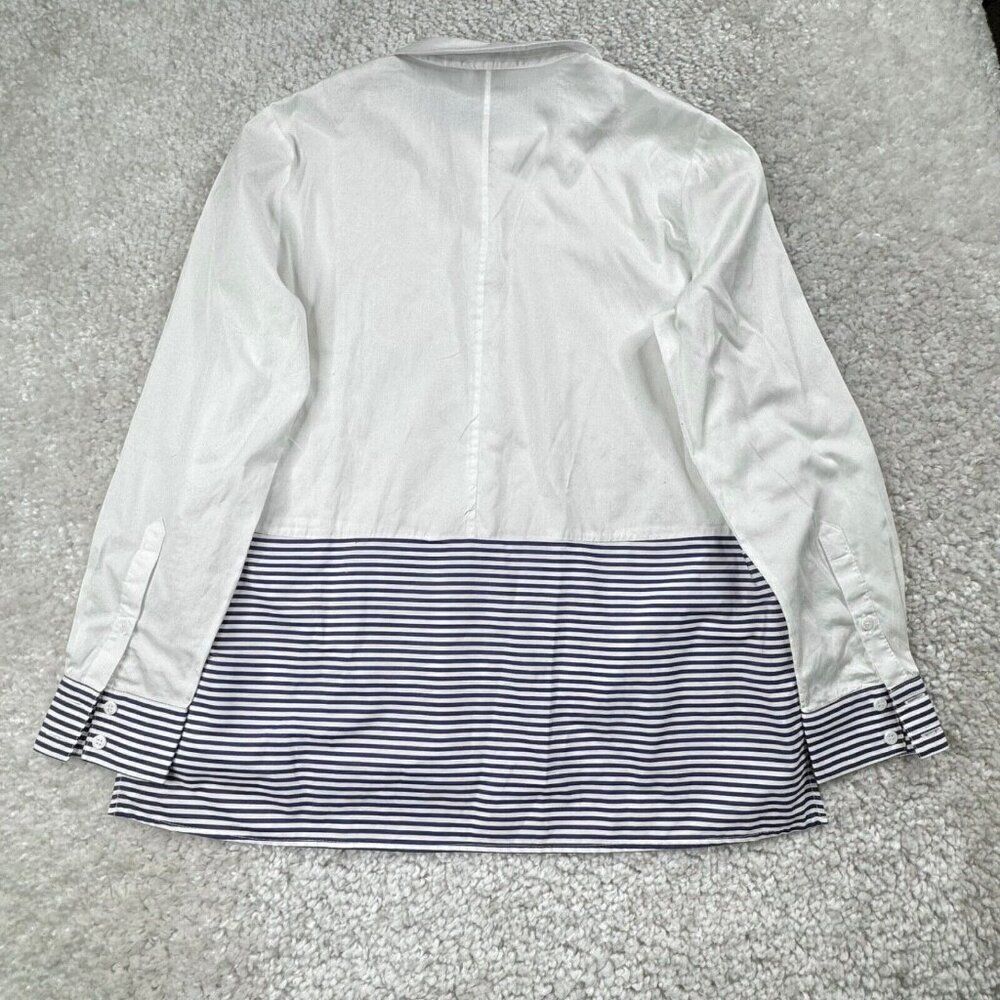 Harshman Stripe Mix Colorblock Button Up Shirt - image 2